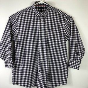 Tommy Hilfiger Checkered Shirt Men Sz 17.5 32-33